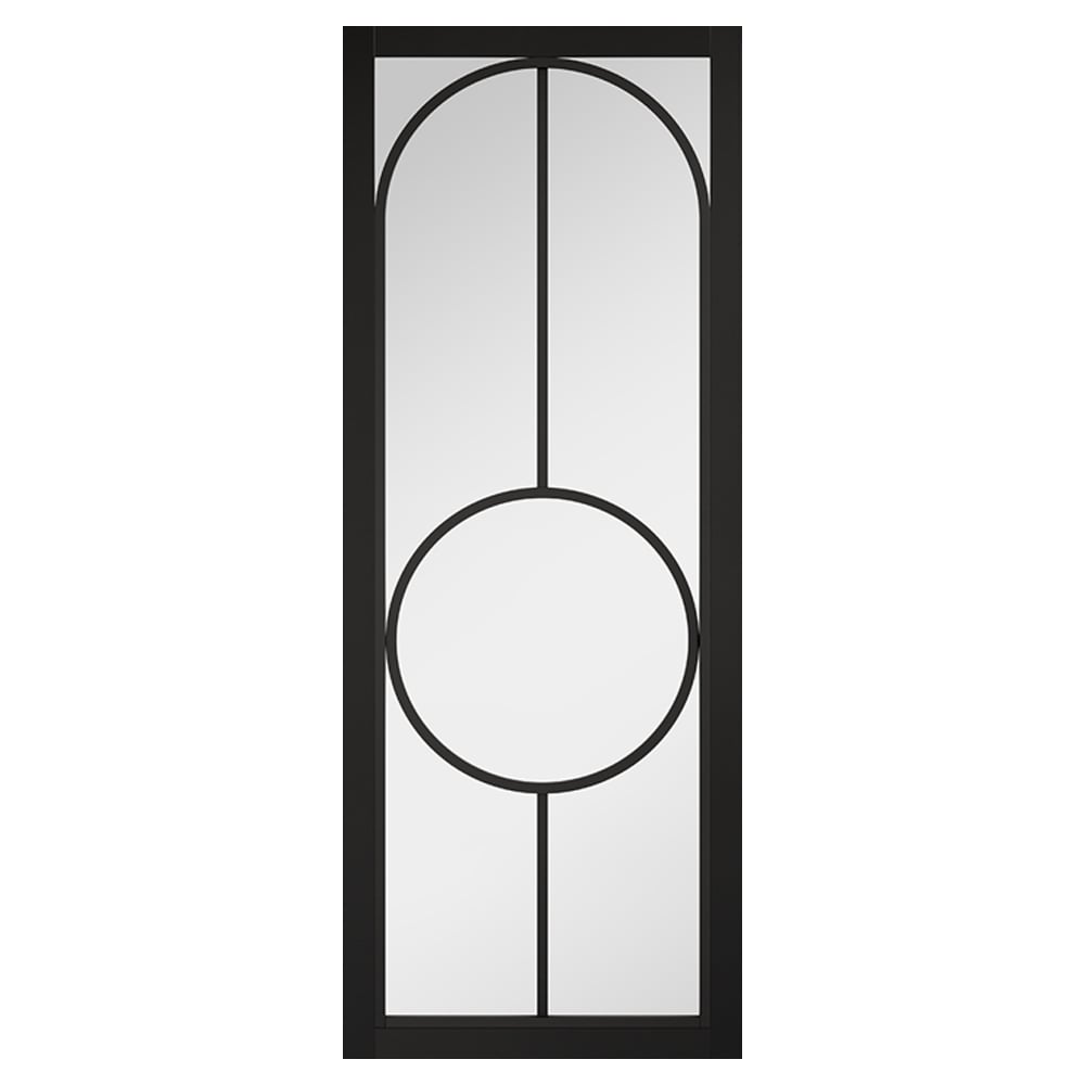 Read more about Bowery 1981mm x 838mm clear glass internal door in black