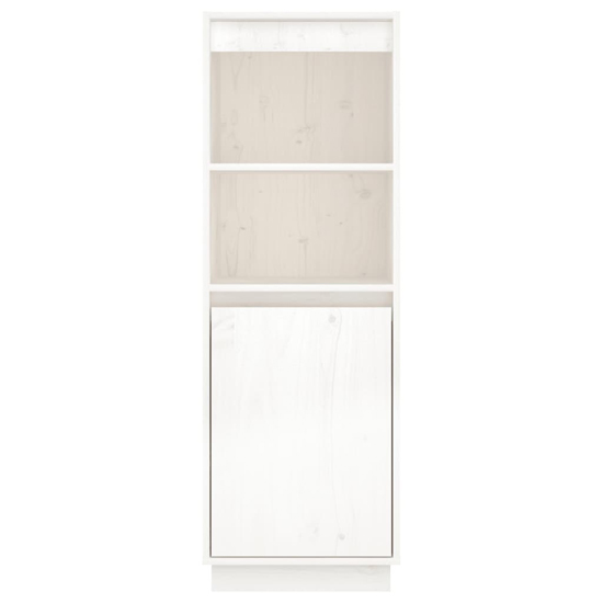 Bowie Pine Wood Storage Cabinet With 1 Door In White
