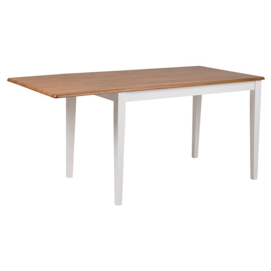 Bowral Rectangular Butterfly Dining Table In Oak And White_3