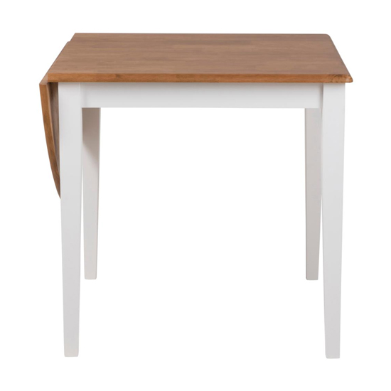 Bowral Square Wooden Butterfly Dining Table In Oak And White_2