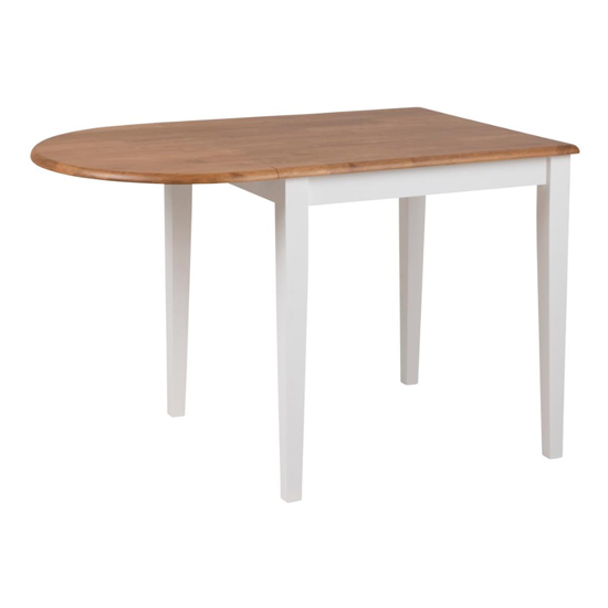 Bowral Square Wooden Butterfly Dining Table In Oak And White_3