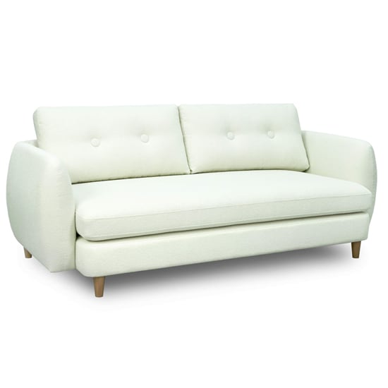 Bozo Fabric 2 Seater Sofa In White