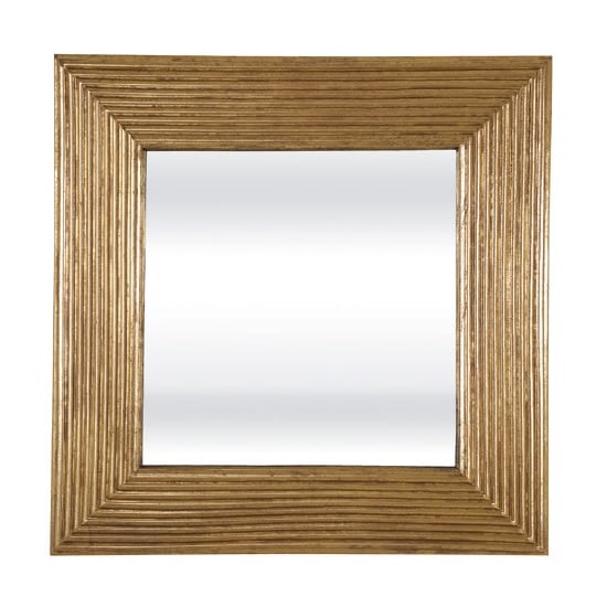 Bradbury Contemporary Wall Mirror Square In Gold Furniture in Fashion