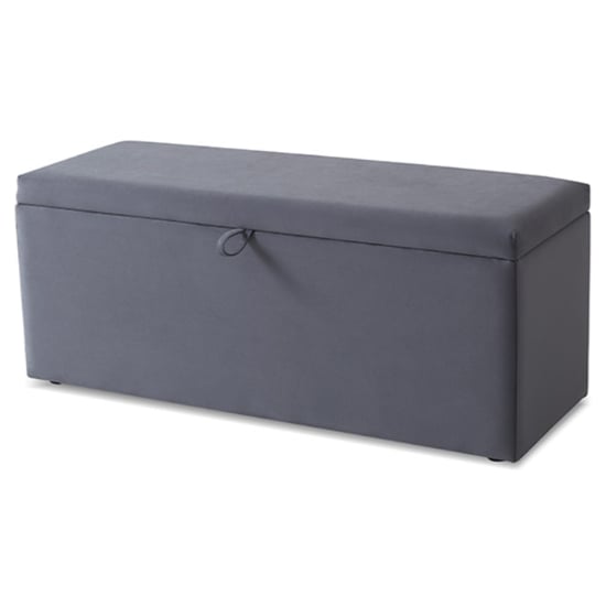 Read more about Bradenton velvet blanket box in grey