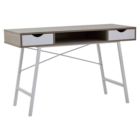 Read more about Bradken wooden computer desk in light oak and white