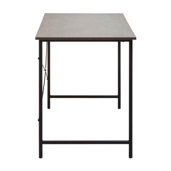 Bradken Dark Oak Wooden Laptop Desk With Black Metal Frame