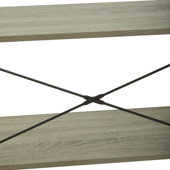 Bradken Grey Oak Wooden 4 Tier Shelving Unit With Black Frame