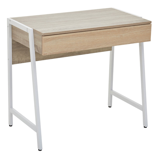 Read more about Bradken wooden 1 drawer computer desk in grey oak