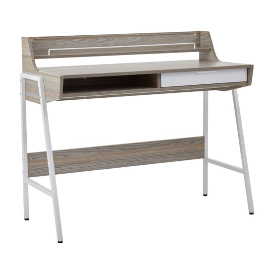 Read more about Bradken wooden computer desk with 1 drawer in light oak