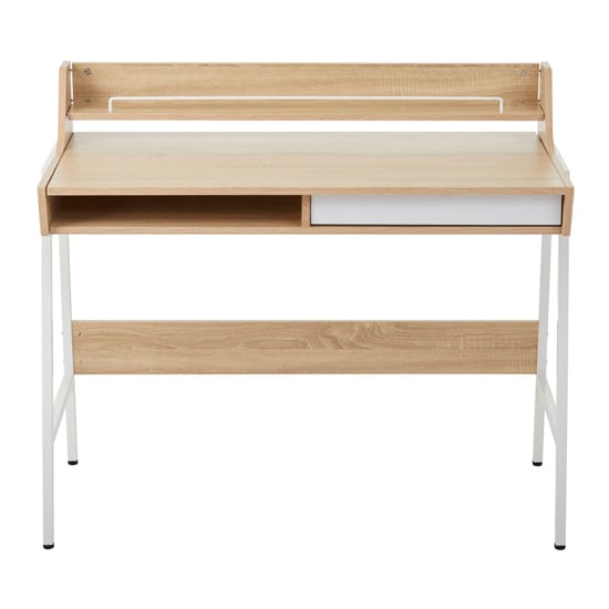 Bradken Wooden Computer Desk With 1 Drawer In Natural Oak