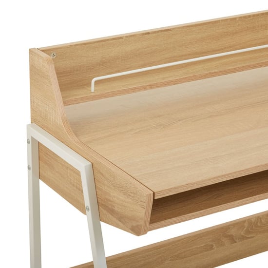 Bradken Wooden Computer Desk With 1 Drawer In Natural Oak
