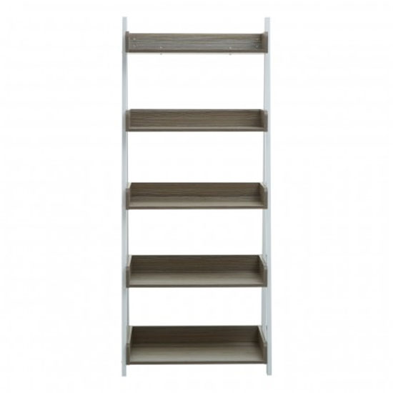 Bradken Ladder 5 Tier Wooden Shelving Unit In Natural Oak