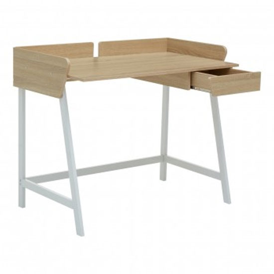 Bradken Wooden Laptop Desk With 1 Drawer In Natural Oak