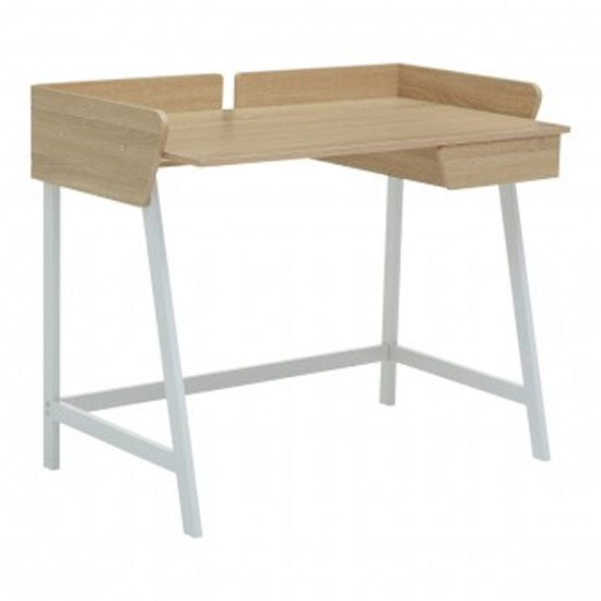 Read more about Bradken wooden laptop desk with 1 drawer in natural oak