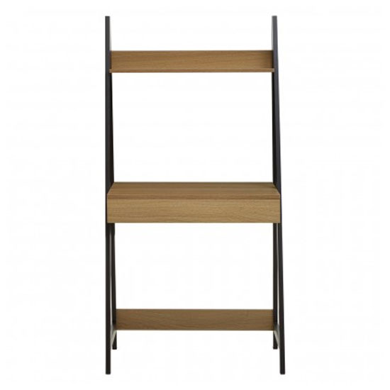 Bradken Wooden Laptop Desk With Metal Frame In Natural Oak