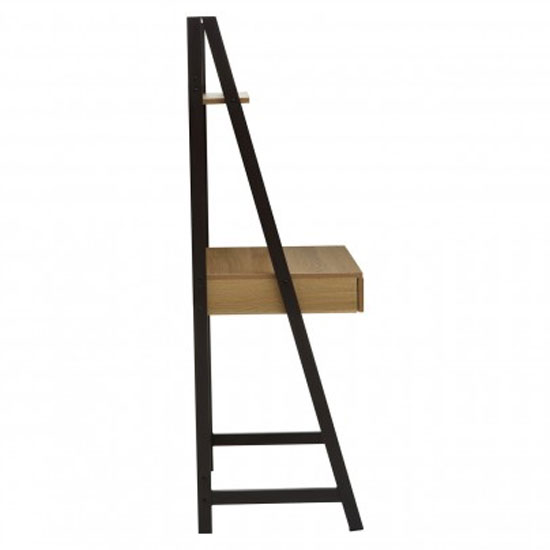 Bradken Wooden Laptop Desk With Metal Frame In Natural Oak