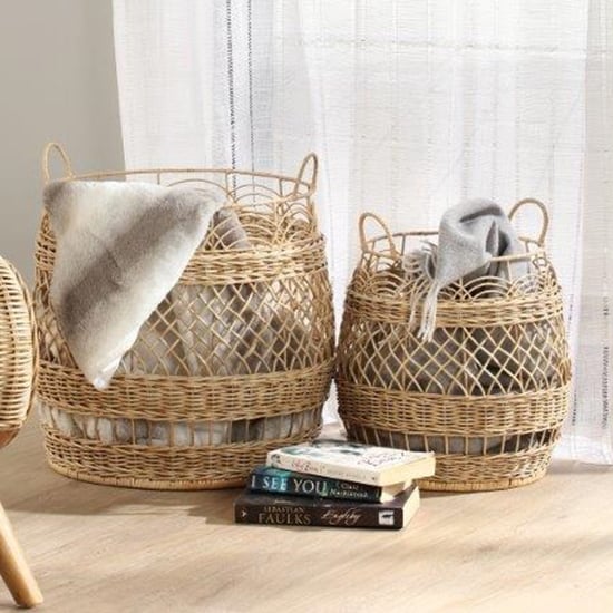 Product photograph of Braila Set Of 2 Rattan Storage Baskets In Natural from Furniture in Fashion
