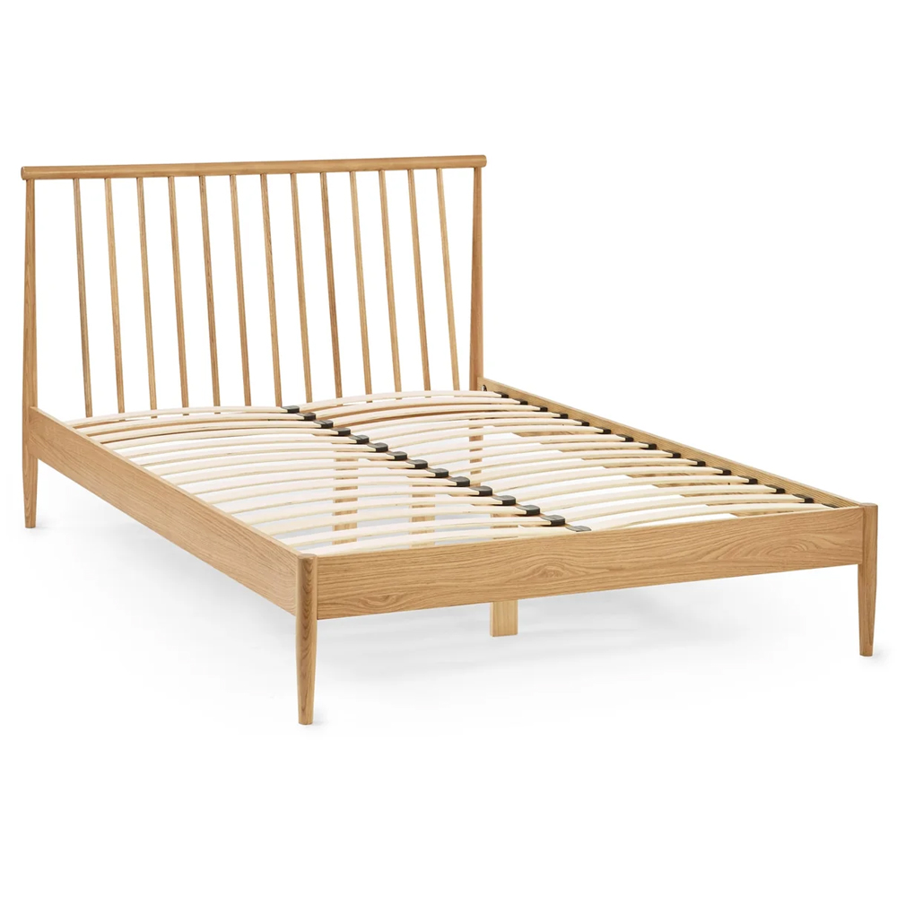 Brainerd Wooden Double Bed - Light Oak