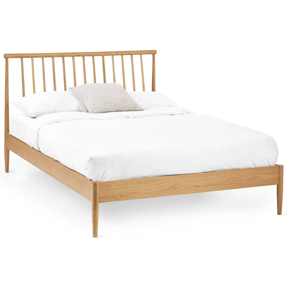 Brainerd Wooden King Size Bed - Light Oak