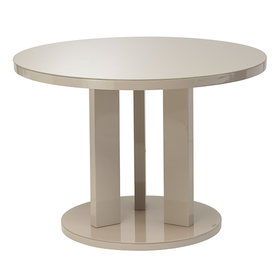 Brambee Glass Latte Gloss Dining Table 4 Aspin Latte Chairs_2