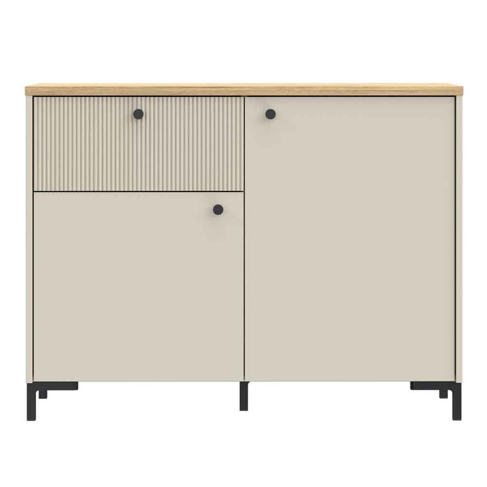 Bramley Wooden Sideboard 2 Doors 1 Drawer in Mauvella Oak and Sand