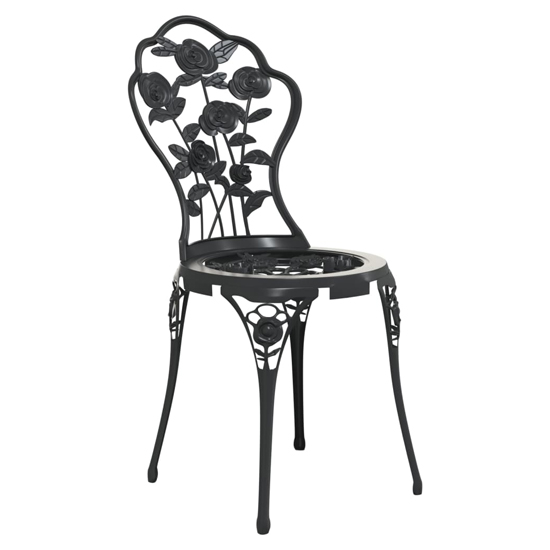 Brandi Cast Aluminium 3 Piece Bistro Set In Black
