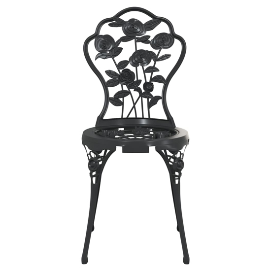Brandi Cast Aluminium 3 Piece Bistro Set In Black