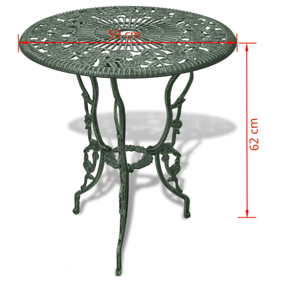 Brandi Cast Aluminium 3 Piece Bistro Set In Bronze