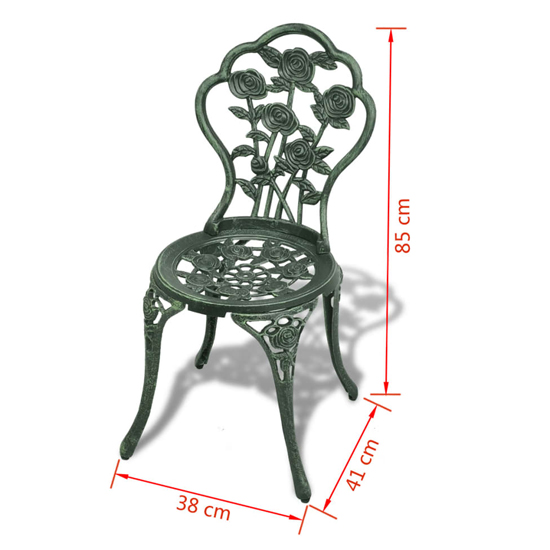 Brandi Cast Aluminium 3 Piece Bistro Set In Bronze