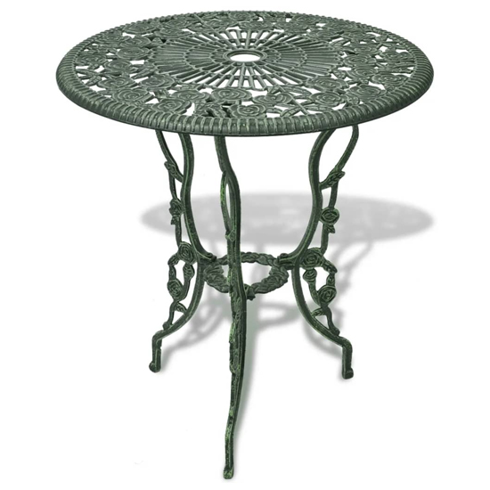 Brandi Cast Aluminium 3 Piece Bistro Set In Green_2