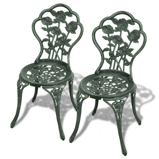 Brandi Cast Aluminium 3 Piece Bistro Set In Green_3