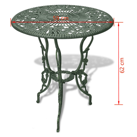 Brandi Cast Aluminium 3 Piece Bistro Set In Green_4