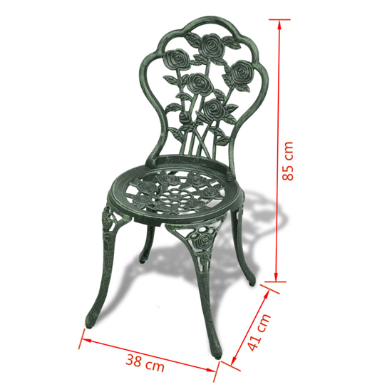 Brandi Cast Aluminium 3 Piece Bistro Set In Green_5