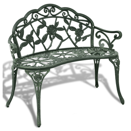 Read more about Brandi outdoor cast aluminium seating bench in green
