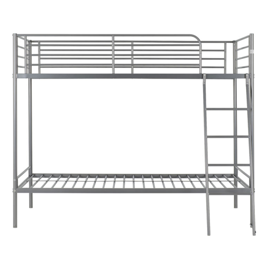Baumer Metal Single Bunk Bed In Silver
