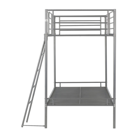Baumer Metal Single Bunk Bed In Silver