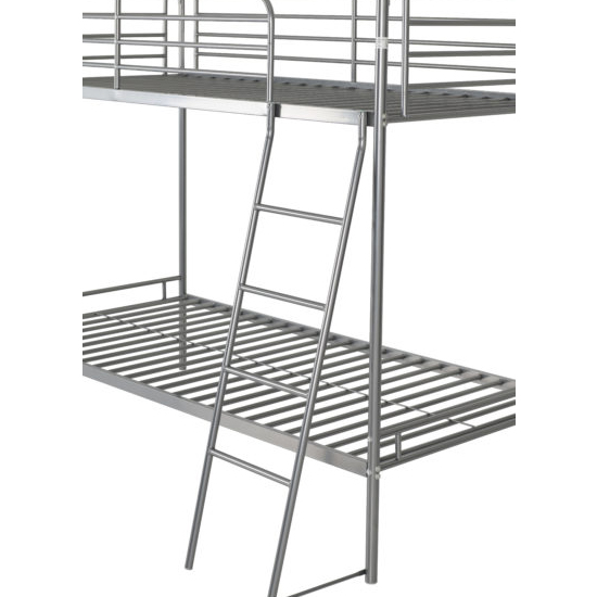 Baumer Metal Single Bunk Bed In Silver