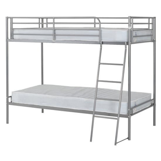 Read more about Baumer metal single bunk bed in silver