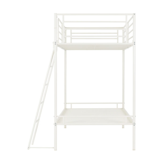 Baumer Metal Single Bunk Bed In White_5