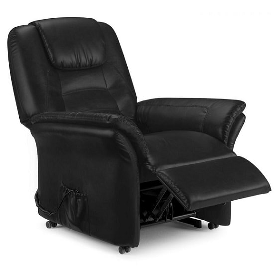 Rachelle Modern Recliner Chair In Black Faux Leather_2