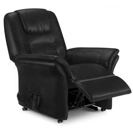 Brandon Modern Recliner Chair In Black Faux Leather Furniture in Fashion