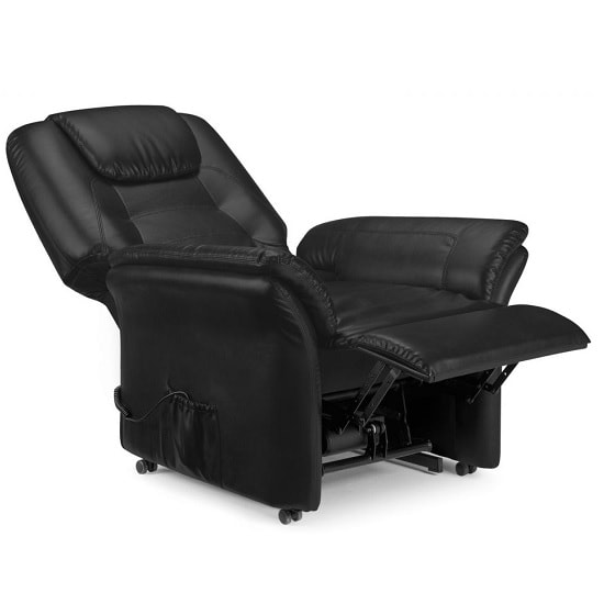 Rachelle Modern Recliner Chair In Black Faux Leather_3