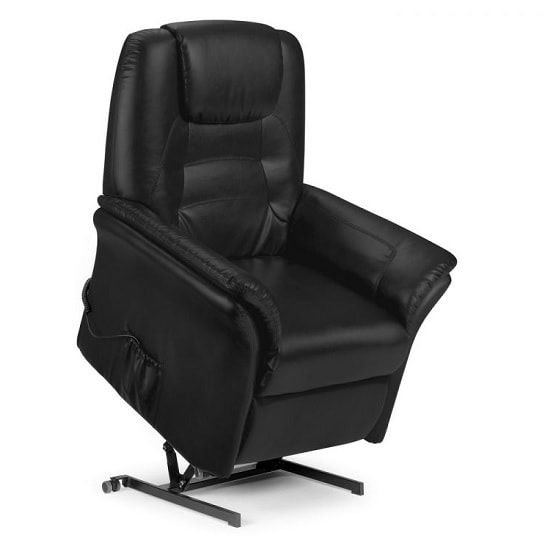 Rachelle Modern Recliner Chair In Black Faux Leather_4