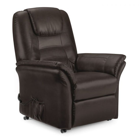 Brandon Modern Recliner Chair In Brown Faux Leather | Furniture in Fashion