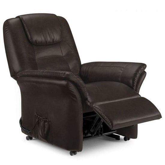 Rachelle Modern Recliner Chair In Brown Faux Leather_2
