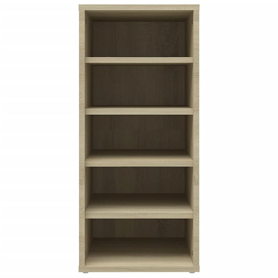 Branko Wooden Shoe Storage Rack With 5 Shelves In Sonoma Oak