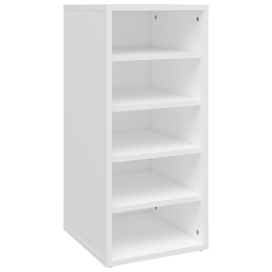 Branko Wooden Shoe Storage Rack With 5 Shelves In White
