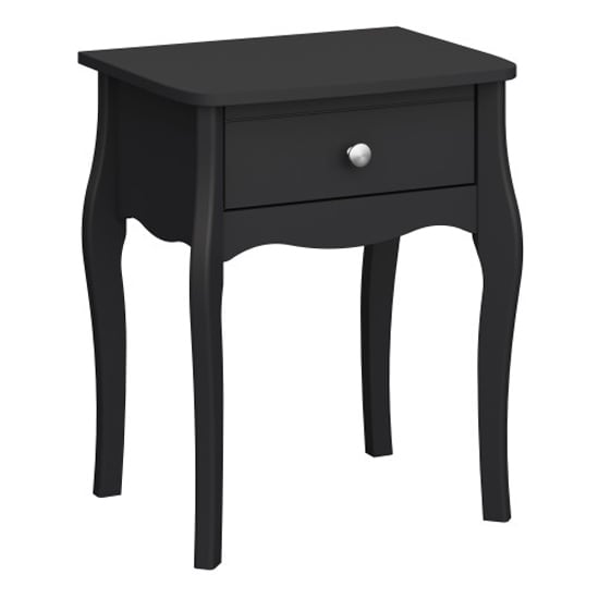 Photo of Braque wooden bedside cabinet in black