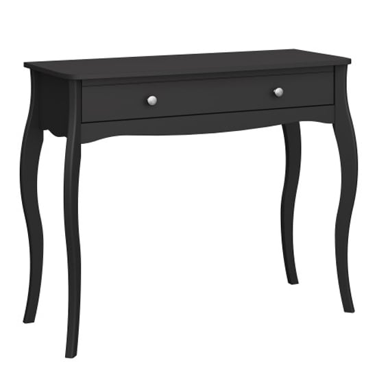 Braque Wooden Dressing Table With 1 Drawer In Black_1
