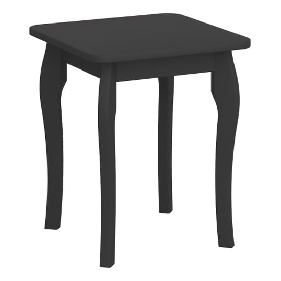 Braque Wooden Dressing Table Stool In Black